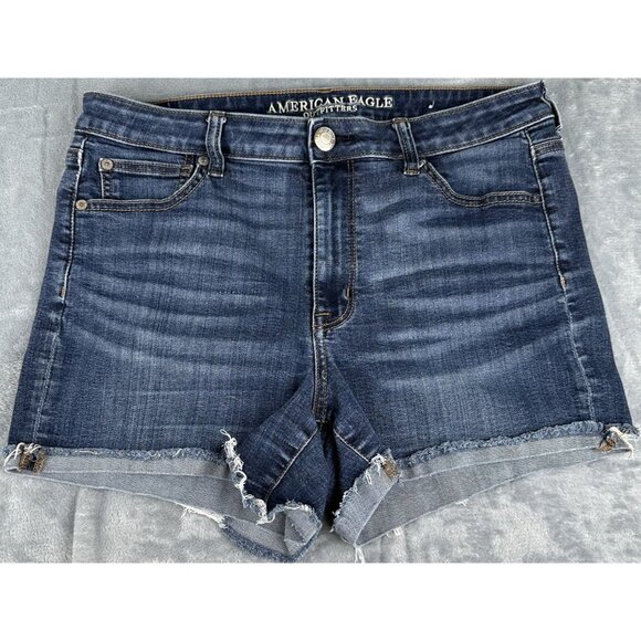 American Eagle Outfitters Hi-Rise Shortie Jean Short Women's 14 Denim Cut Off - Picture 3 of 12
